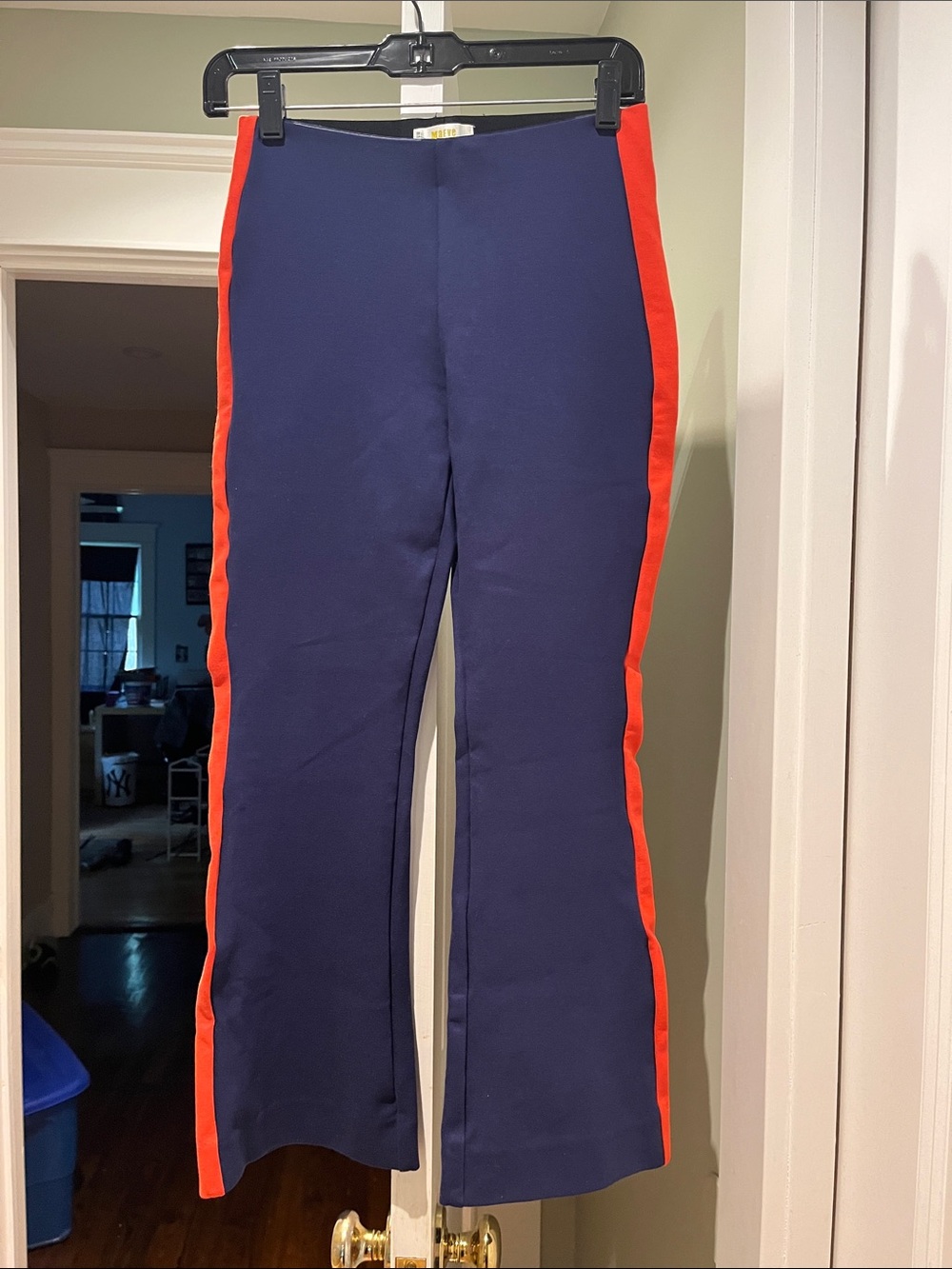 Maeve “Margot” cropped pants blue with stripe XS NWOT